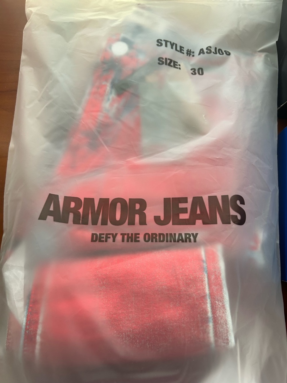 Armor Jeans Men’s denim stacked Fit Jeans - Red metallic dip❤️